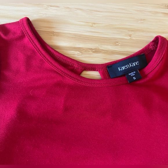 5 for $15-Karen Kane Red Side Tie Tunic - Picture 3 of 3